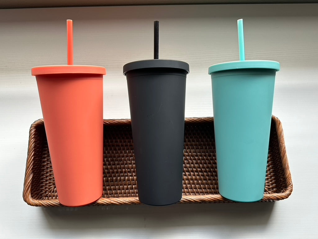 Floral Halloween | UVDTF | 24oz Matte Acrylic Tumbler