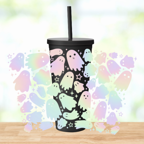 Ghosts | UVDTF | 22oz Matte Acrylic Tumbler