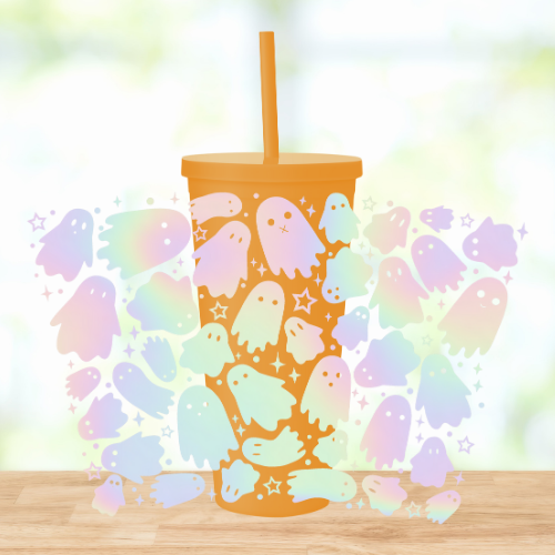 Ghosts | UVDTF | 22oz Matte Acrylic Tumbler
