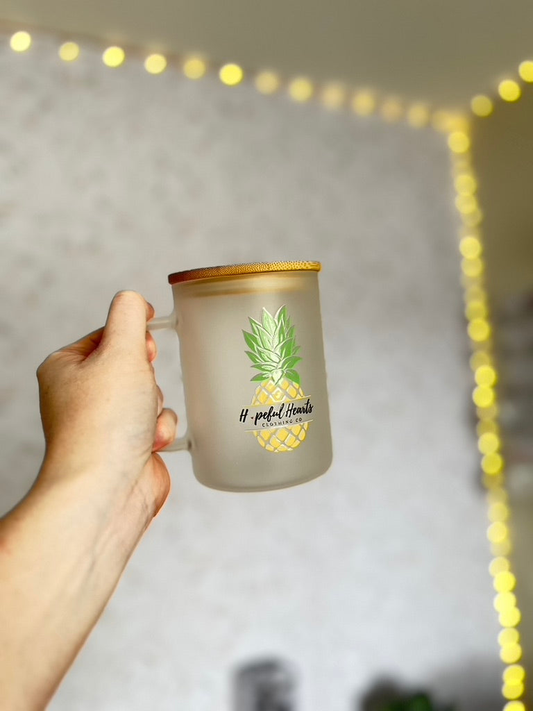 CUSTOM LOGO | UVDTF | 15oz Mug with Handle, Bamboo Lid & Straw