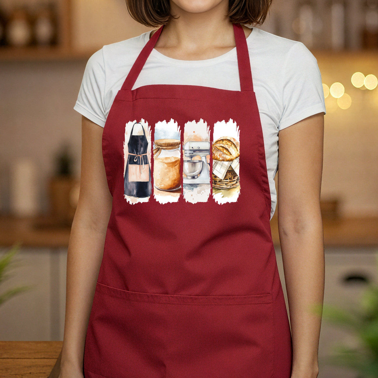 Sourdough Brush Stroke | Apron with Pocket
