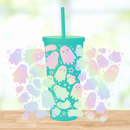 Ghosts | UVDTF | 22oz Matte Acrylic Tumbler