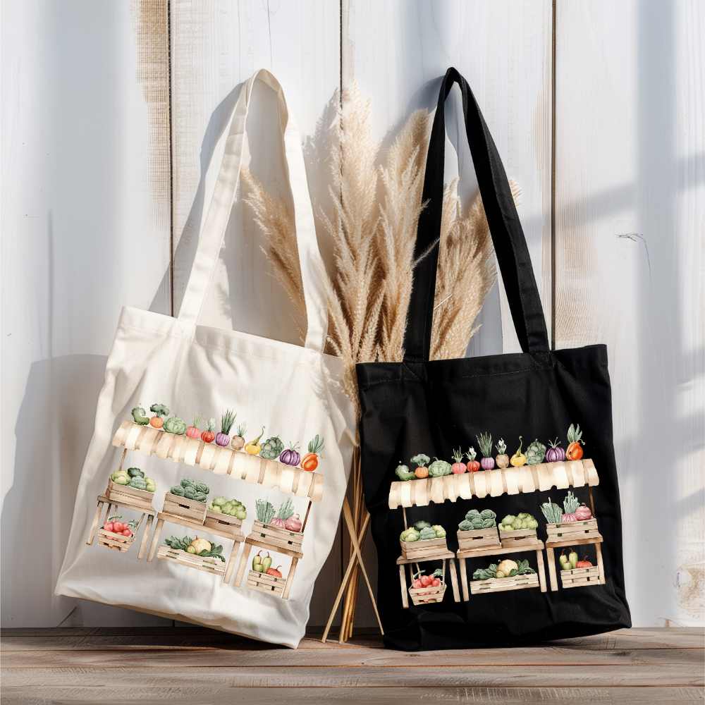 Farmers Market Stand | Canvas Tote Bag