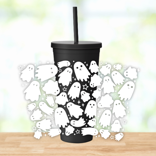 Ghosts | UVDTF | 22oz Matte Acrylic Tumbler