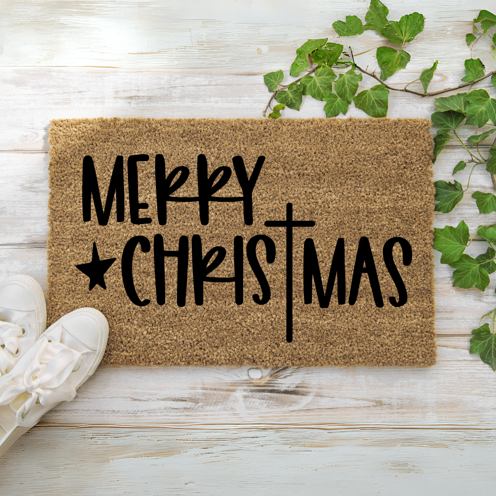 Merry Christmas | ENGRAVED | Door Mat