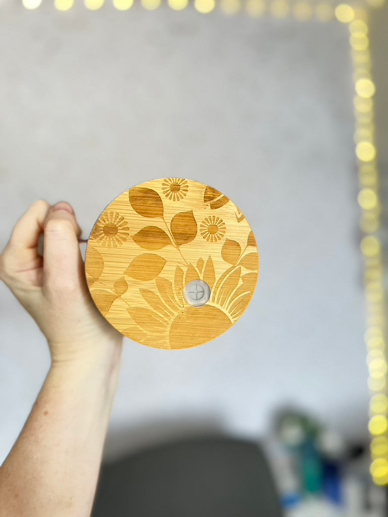 Sunflowers | VINYL | 40 oz Glass Tumbler with Bamboo Lid & Straw