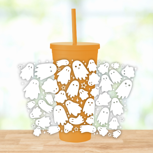 Ghosts | UVDTF | 22oz Matte Acrylic Tumbler