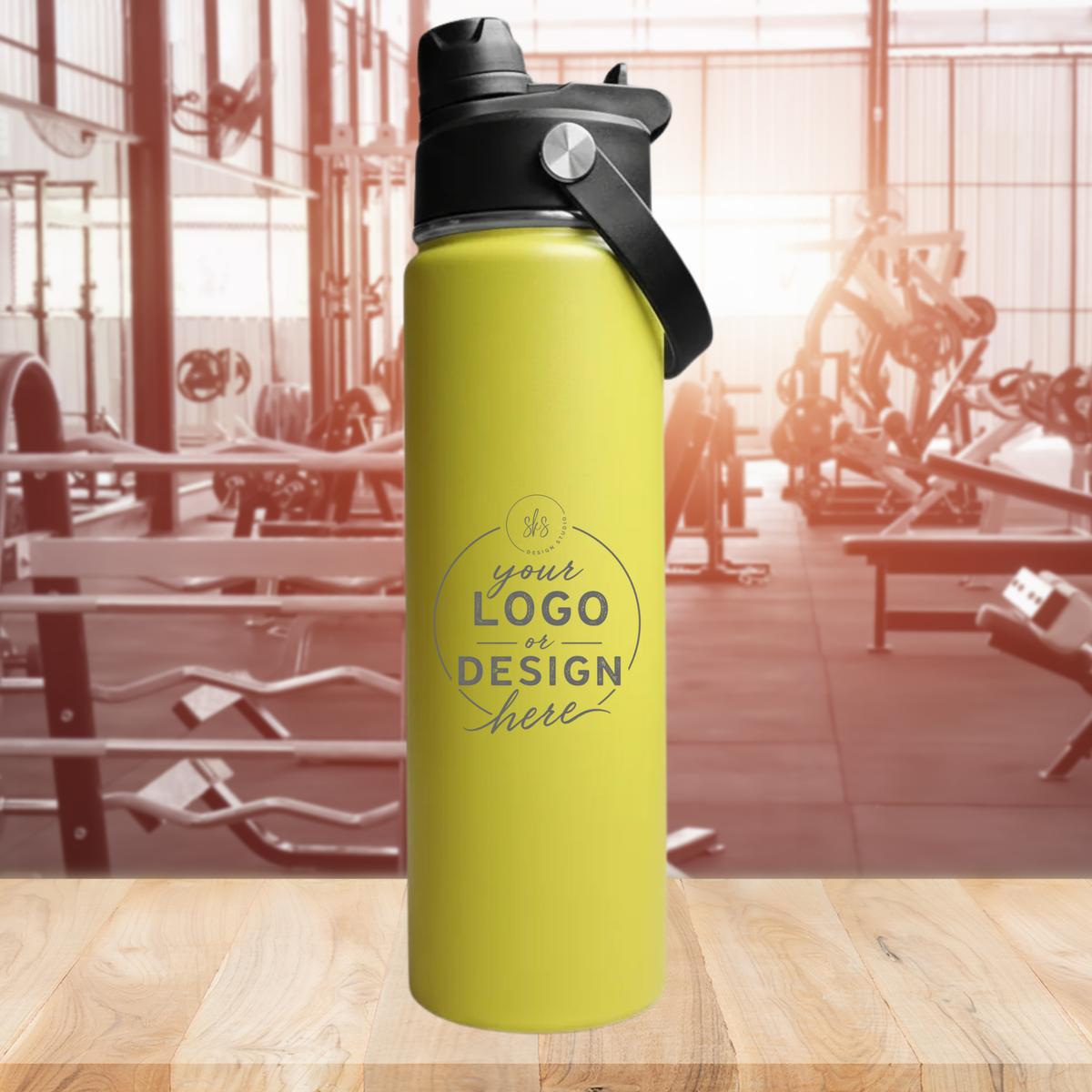 CUSTOM LOGO | ENGRAVED | 22oz Stainless Steel Sports Water Bottle