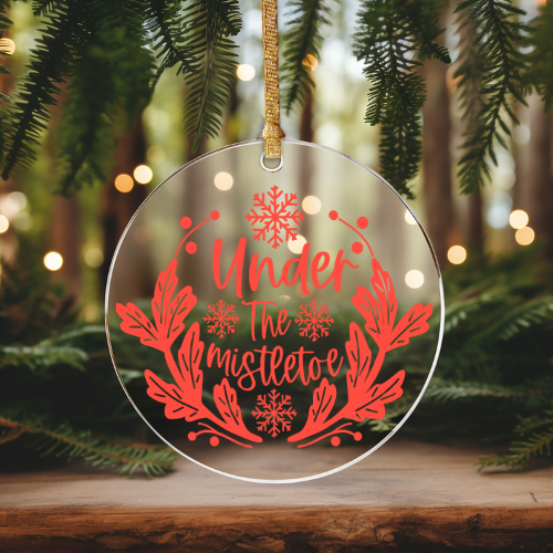 Under the Mistletoe | UVDTF | Christmas Ornament