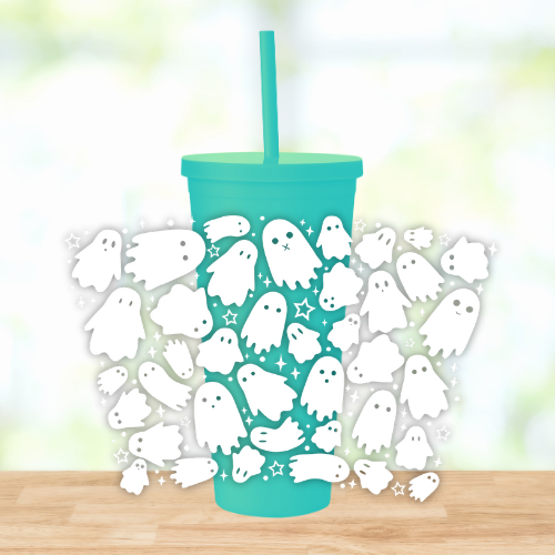 Ghosts | UVDTF | 22oz Matte Acrylic Tumbler