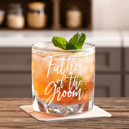 Father of the Groom | ENGRAVED | 10 oz Rocks/Whiskey Glass