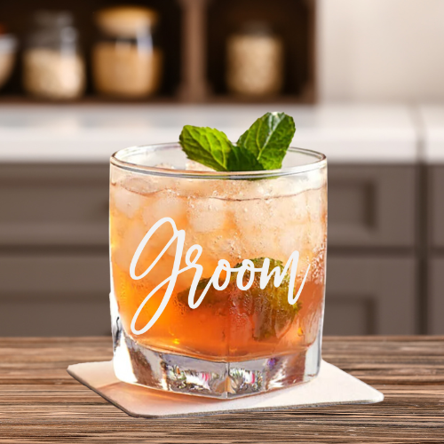 Groom | ENGRAVED | 10 oz Rocks/Whiskey Glass