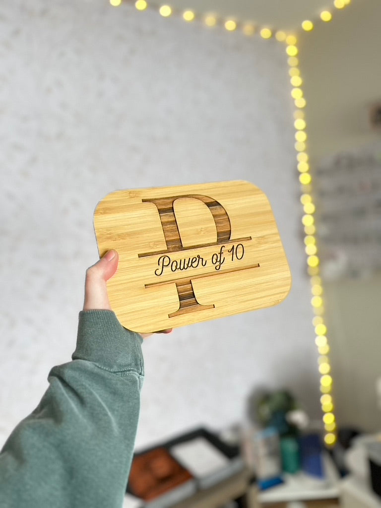 PERSONALIZED Monogram | ENGRAVED | 36oz Glass Food Storage Container with Bamboo Lid
