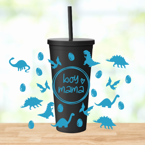 Boy Mama | UVDTF | 24oz Matte Acrylic Tumbler