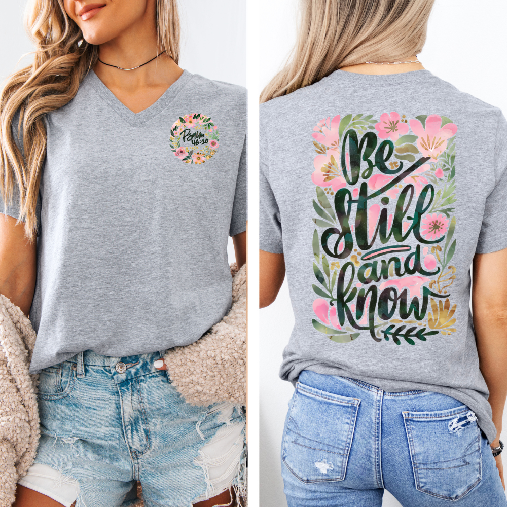 Be Still and Know | Women's V-Neck T-Shirt