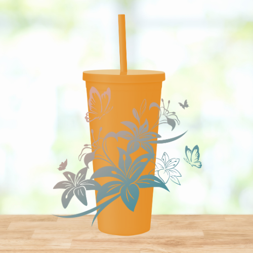 Lily | UVDTF | 22oz Matte Acrylic Tumbler