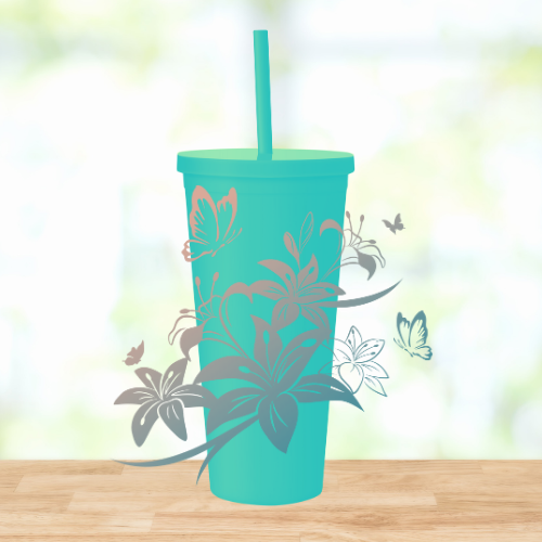 Lily | UVDTF | 22oz Matte Acrylic Tumbler