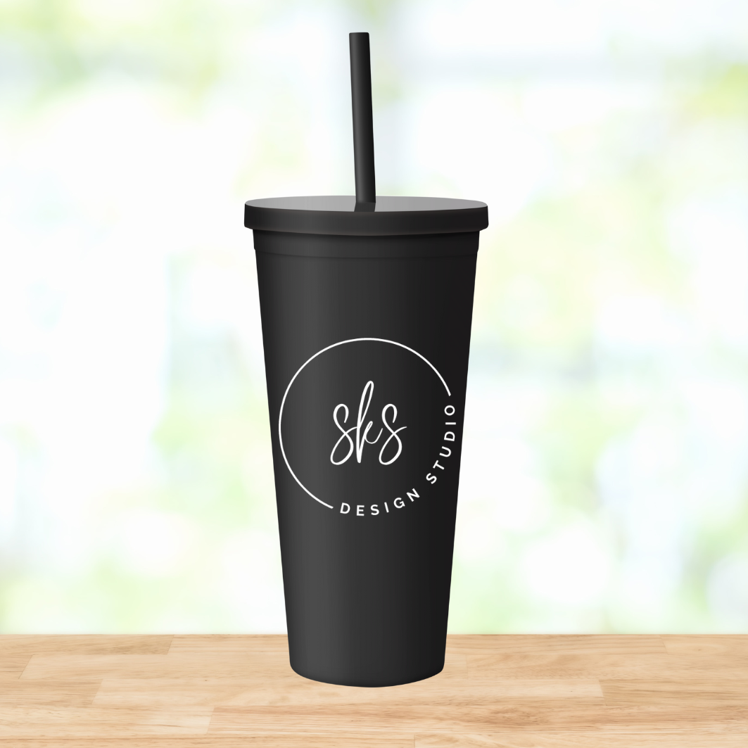 CUSTOM LOGO | UVDTF | 24oz Matte Acrylic Tumbler