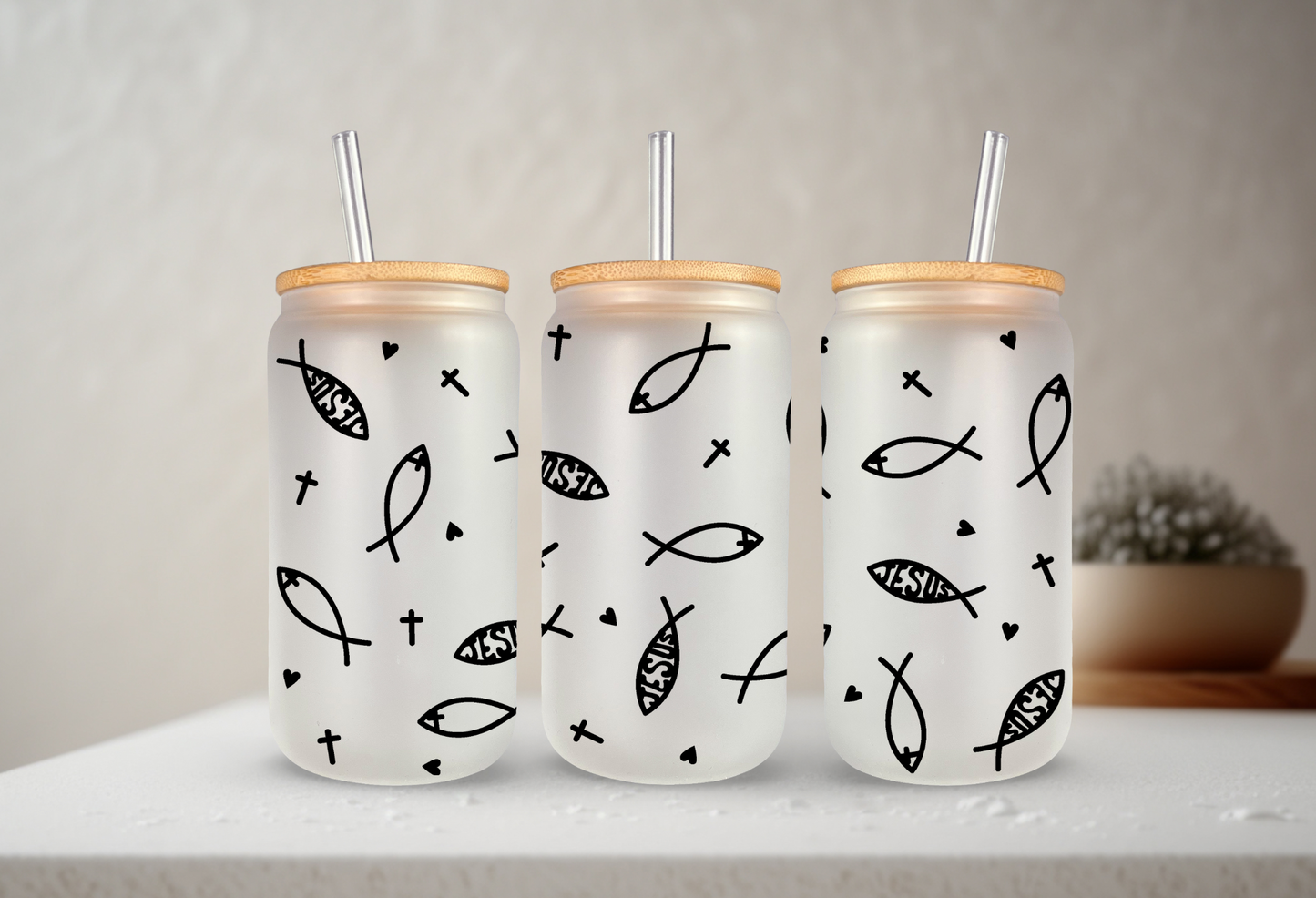 Jesus Fish | UVDTF Cup Wrap 20oz