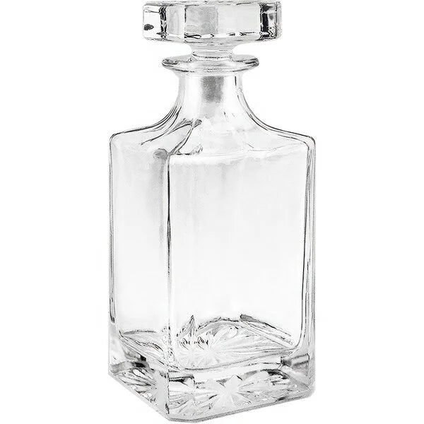 Franmara Jolie 26 oz. Square Crystal Decanter with Crystal Stopper