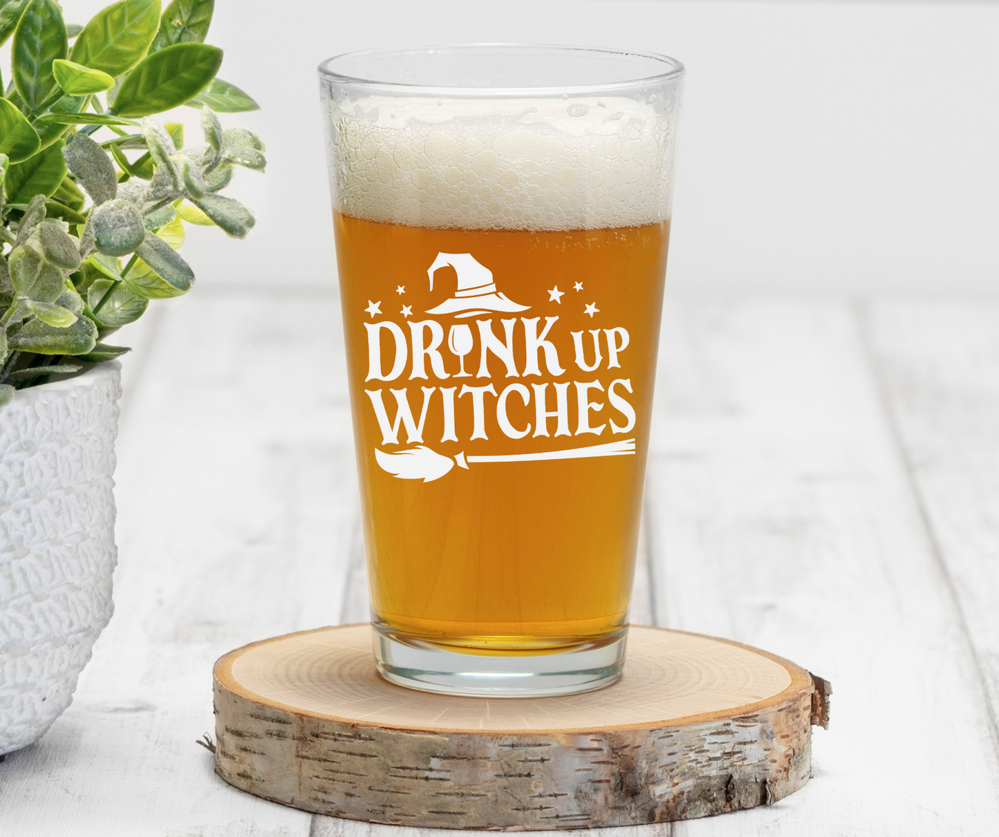 Drink Up Witches | ENGRAVED | 16 oz Pint Glass