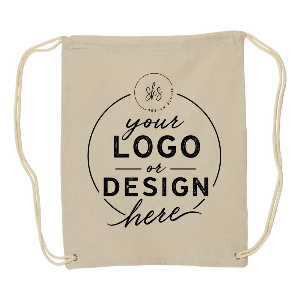 CUSTOM LOGO | Canvas Drawstring Bag