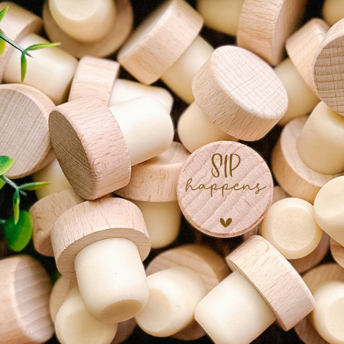 Sip Happens | ENGRAVED | Wine Bottle Stopper