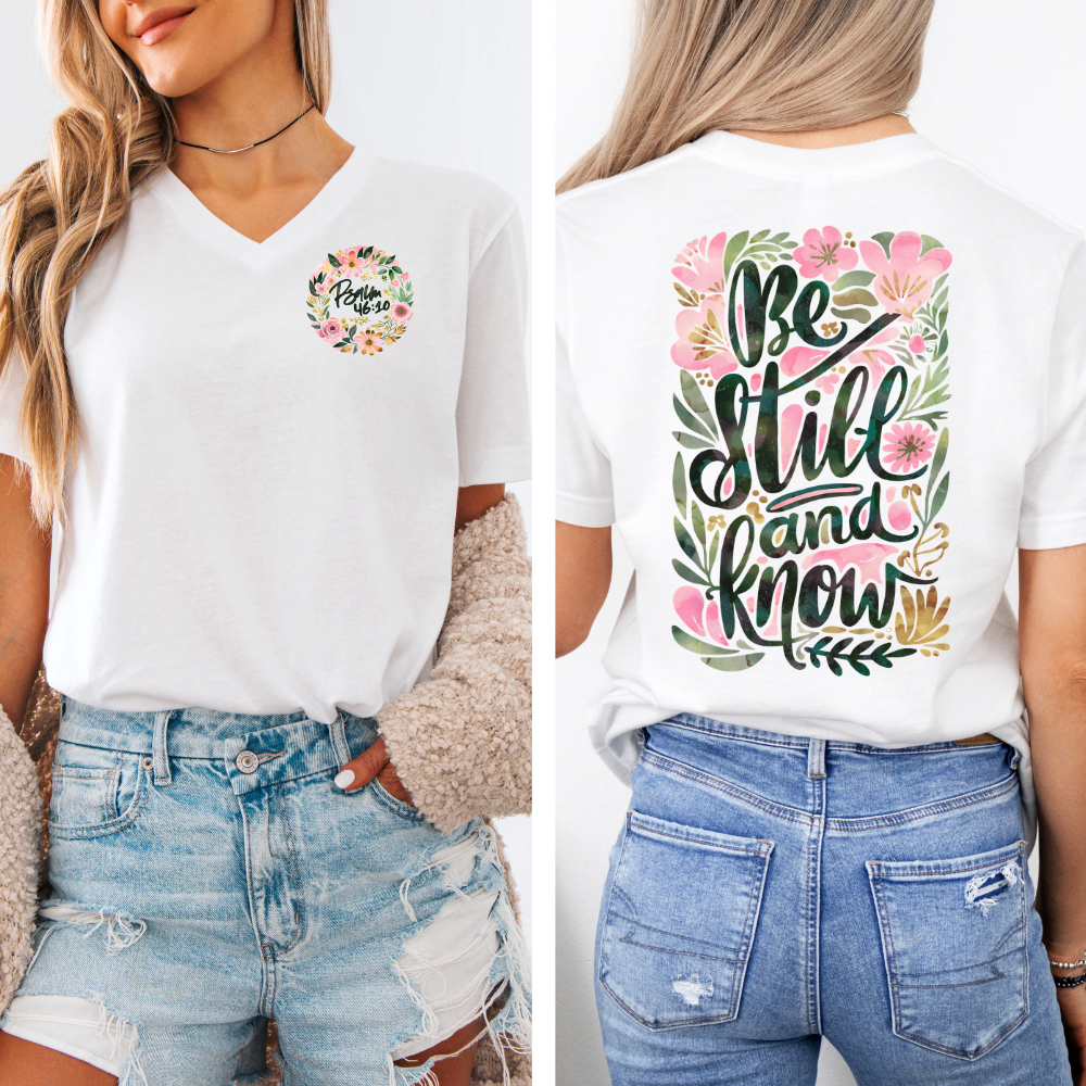 Be Still and Know | Women's V-Neck T-Shirt