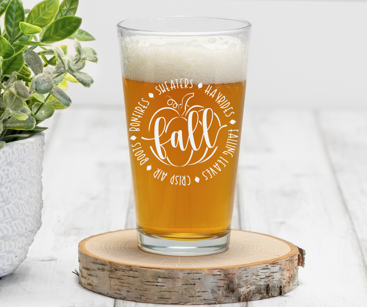 Fall Things | ENGRAVED | 16 oz Pint Glass