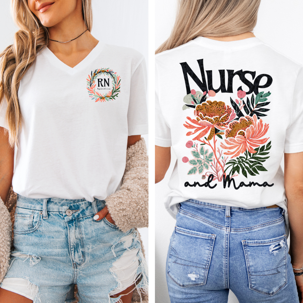 Nurse and Mama | Women's V-Neck T-Shirt