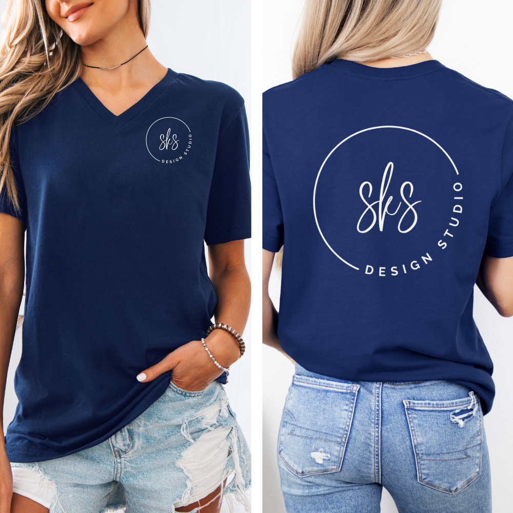 CUSTOM LOGO | Women's V-Neck T-Shirt