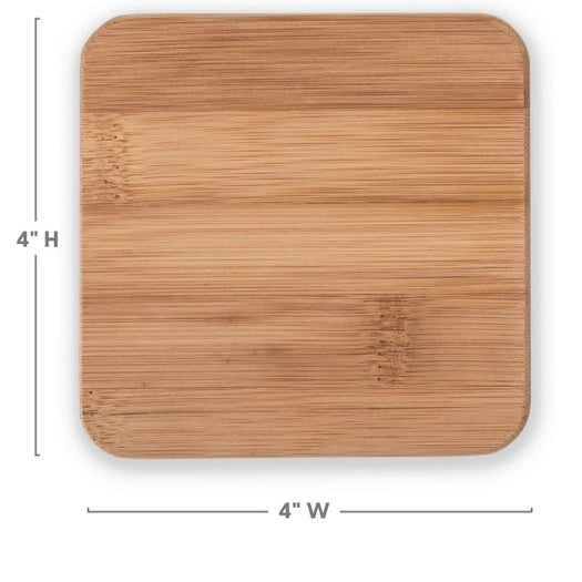 Square Bamboo Coasters - Set of 4