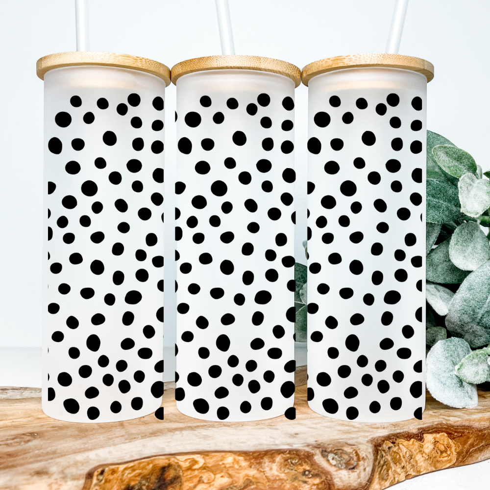 Dots | UVDTF | 25oz Skinny Glass Tumbler