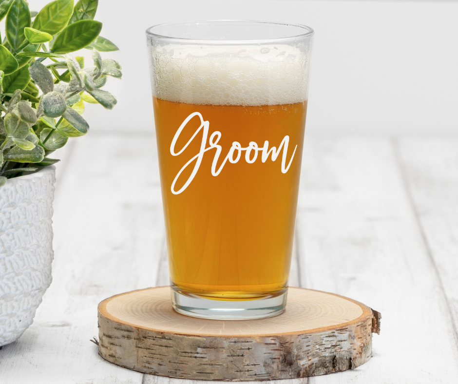 Groom | ENGRAVED | 16 oz Pint Glass