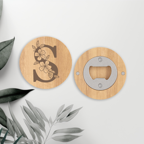 Floral Monogram | ENGRAVED | Bottle Opener