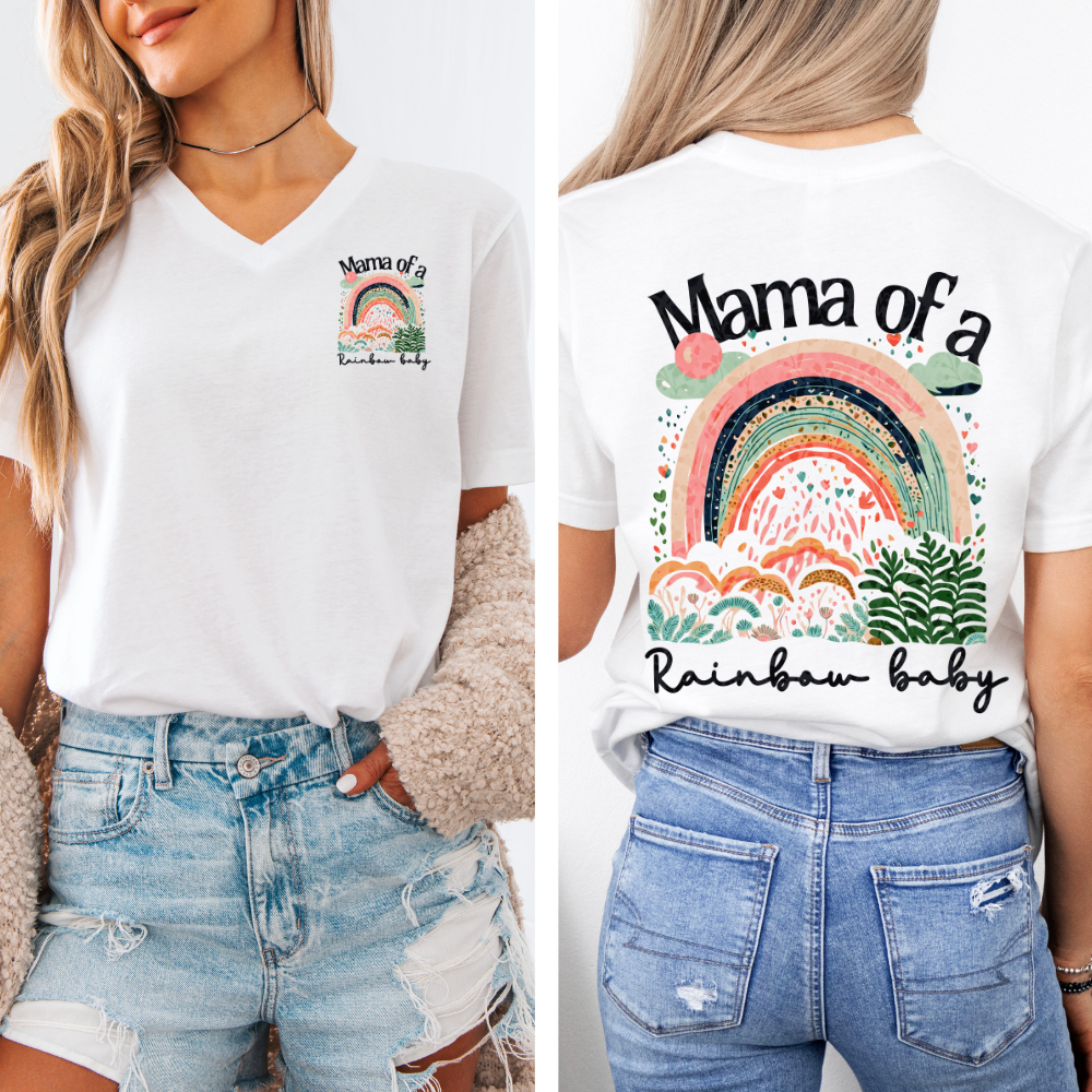 Mama of a Rainbow Baby | Women's V-Neck T-Shirt
