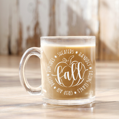 Fall Things | UVDTF | 12 oz Clear Coffee Mug