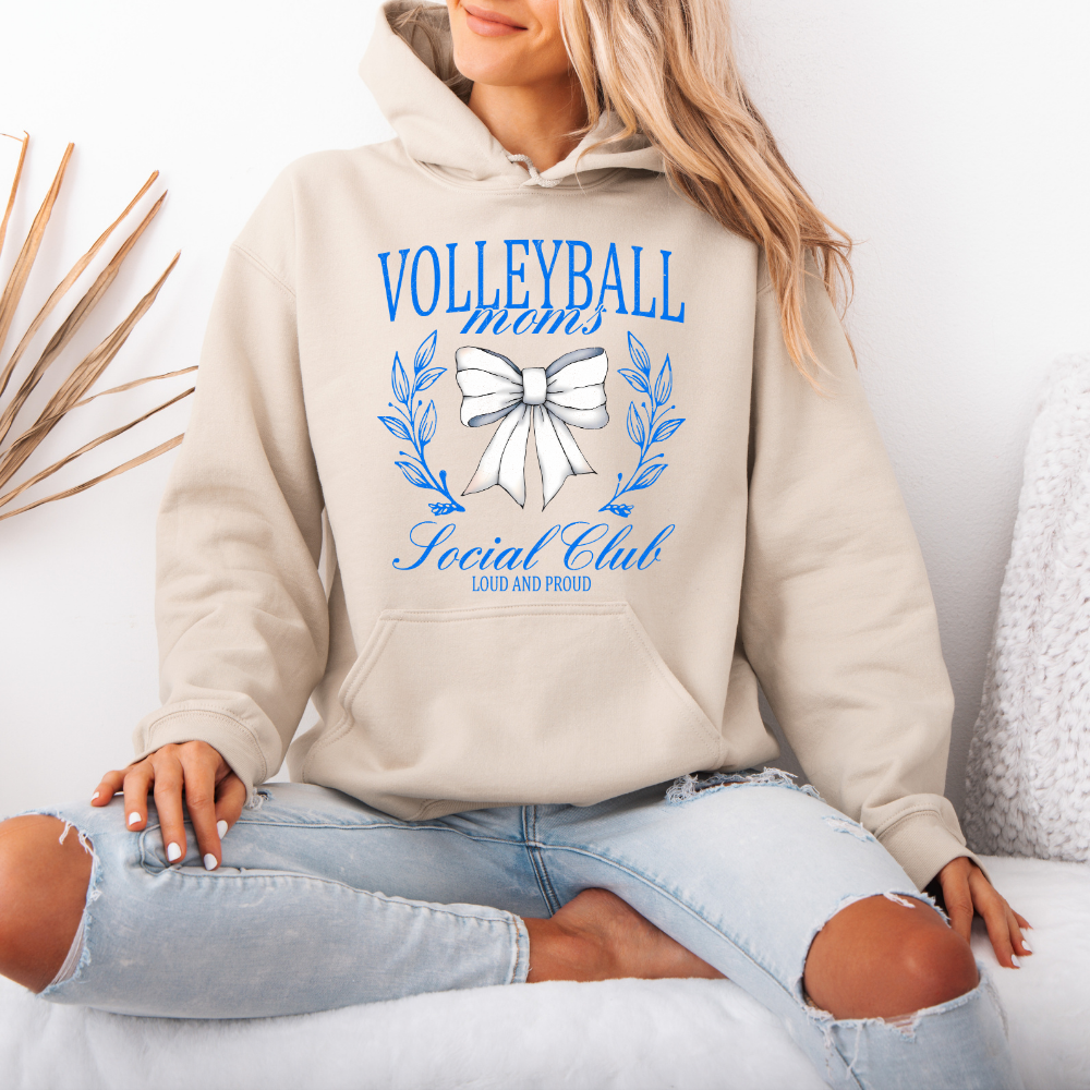 Volleyball Moms Social Club | Unisex Hoodie Sweatshirt