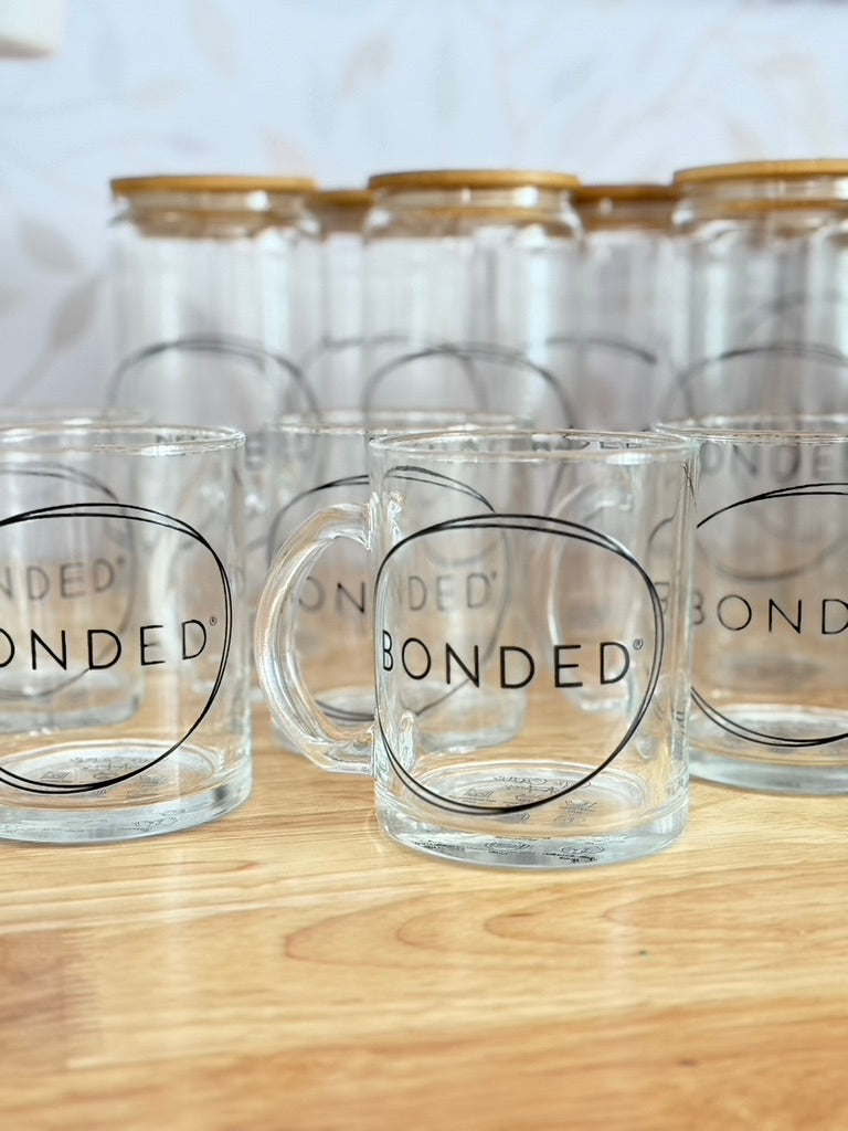 CUSTOM LOGO | UVDTF | 12 oz Clear Coffee Mug