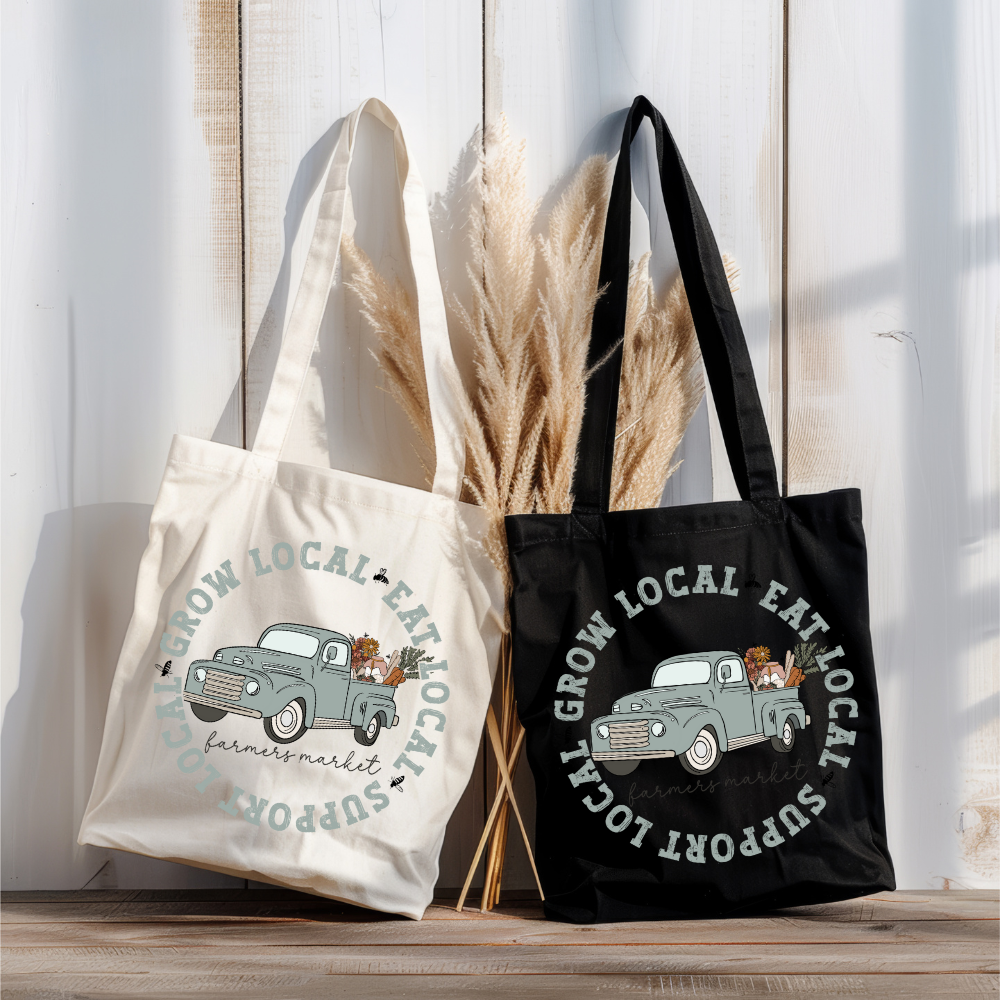 Farmers Market Truck | Canvas Tote Bag