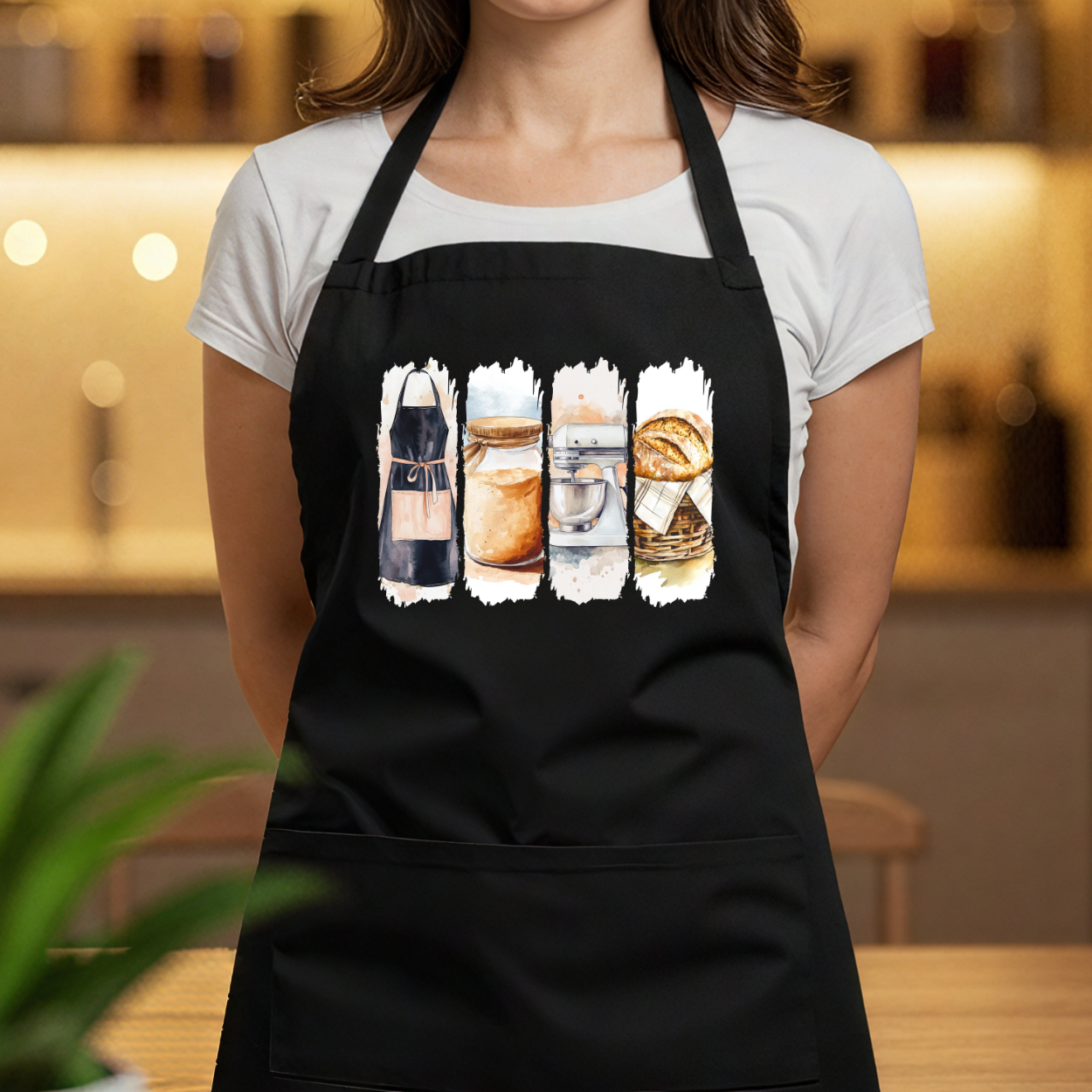 Sourdough Brush Stroke | Apron with Pocket