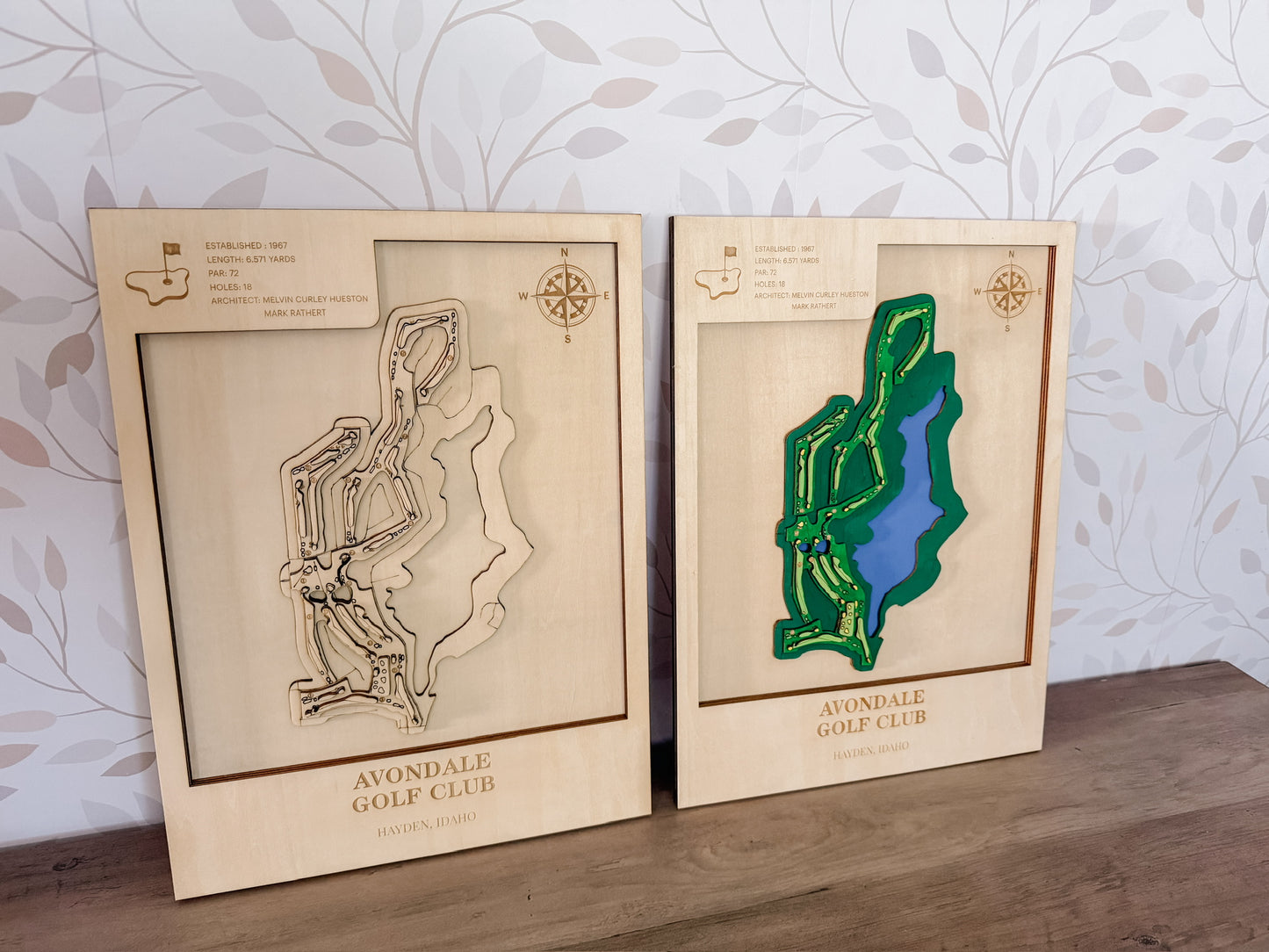 Avondale Golf Course | ENGRAVED & STAINED | Topo Map