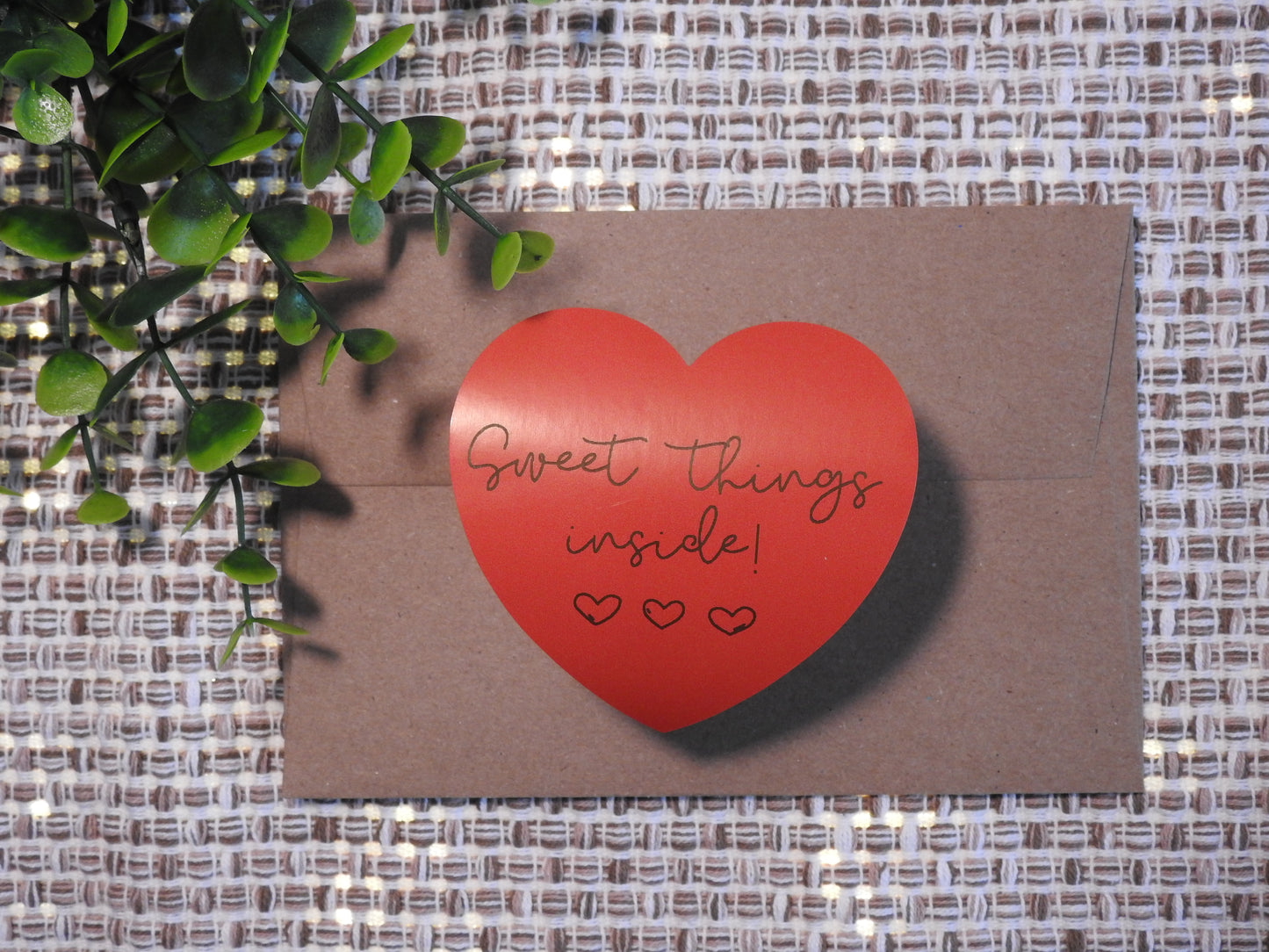 3" Heart Shaped Thank You Sticker | Happy Mail | Small Business Shipping Stickers