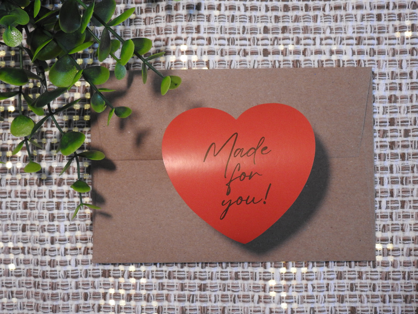 3" Heart Shaped Thank You Sticker | Happy Mail | Small Business Shipping Stickers