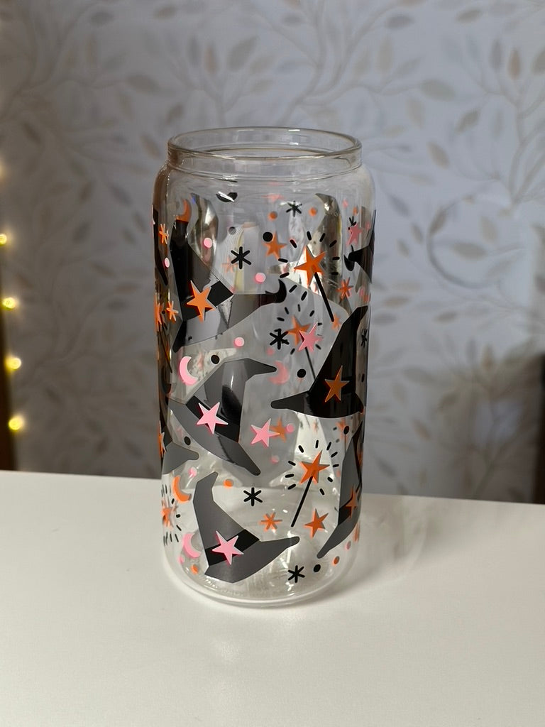 Witch | VINYL | 20 oz Libbey Can Glass with Bamboo Lid & Straw