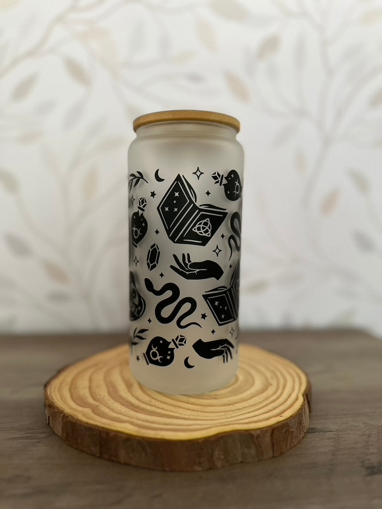 Spellcraft | UVDTF | 20 oz Libbey Can Glass with Bamboo Lid & Straw