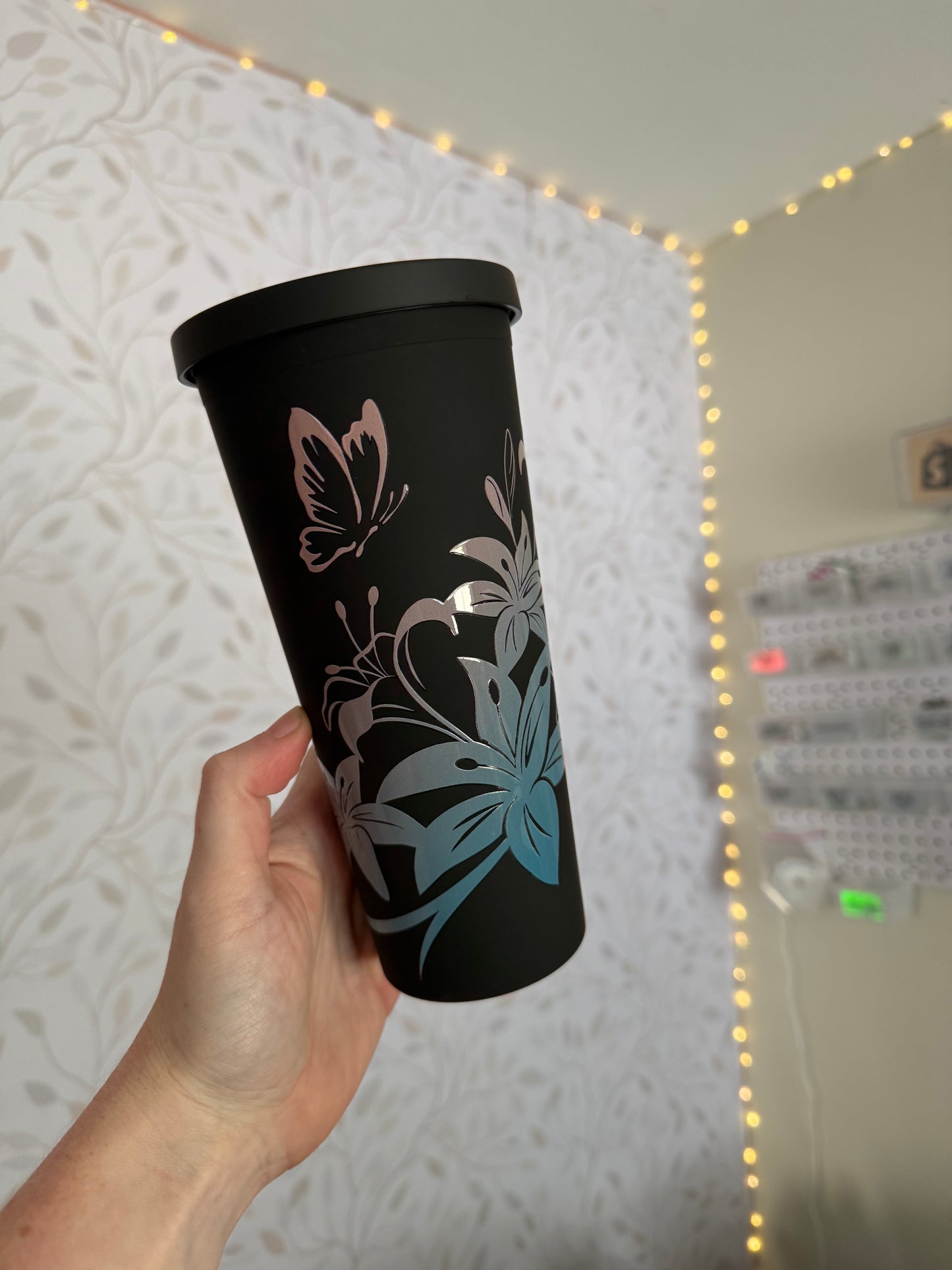 Lily | UVDTF | 24oz Matte Acrylic Tumbler