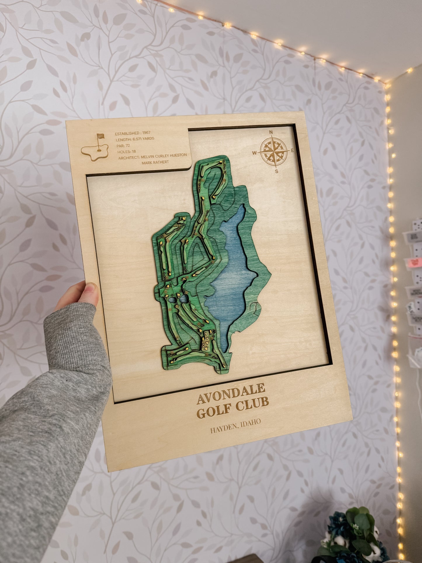 Avondale Golf Course | ENGRAVED & STAINED | Topo Map
