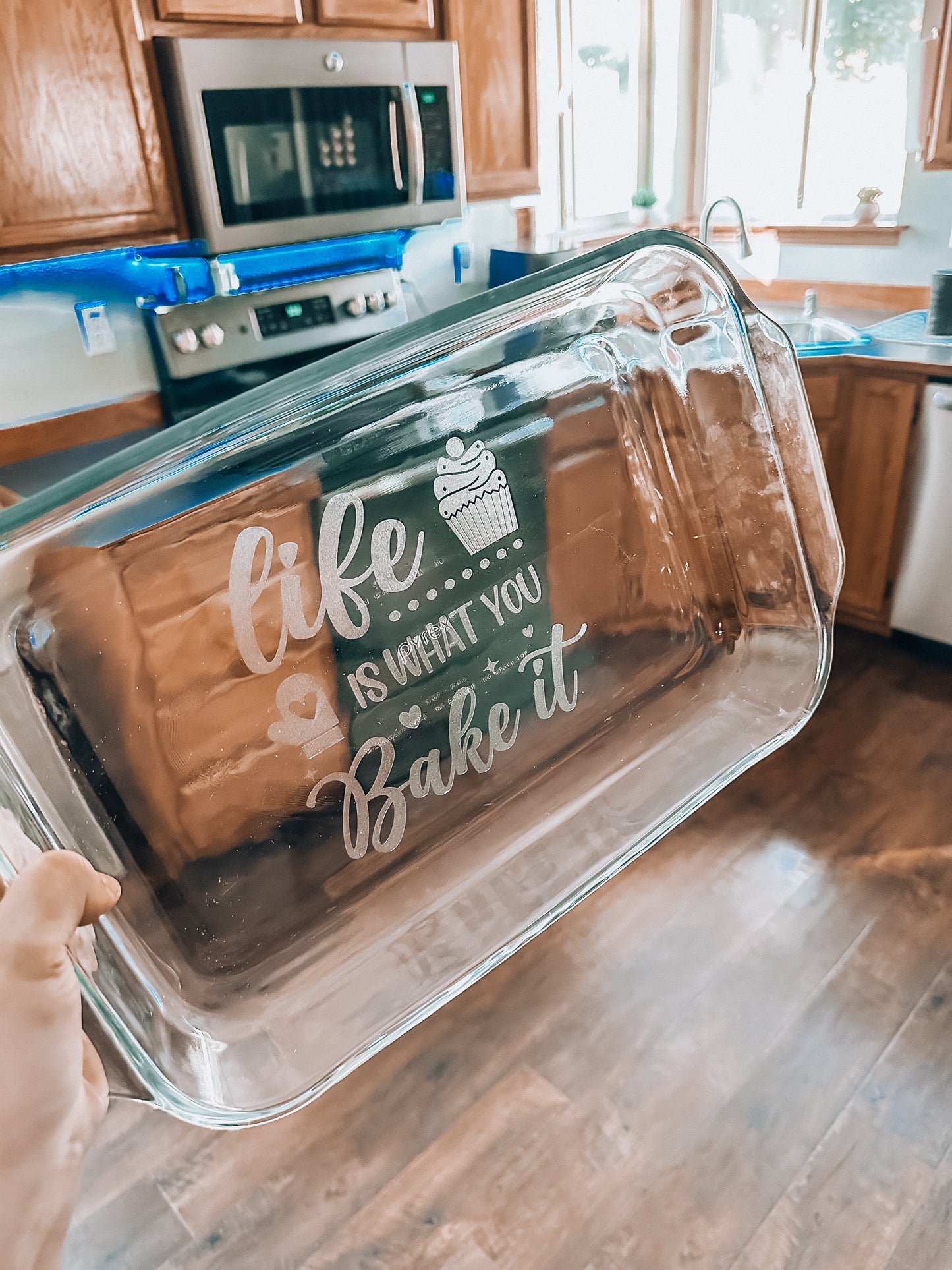 Life Is What You Bake It | ENGRAVED | Glass Baking Dish