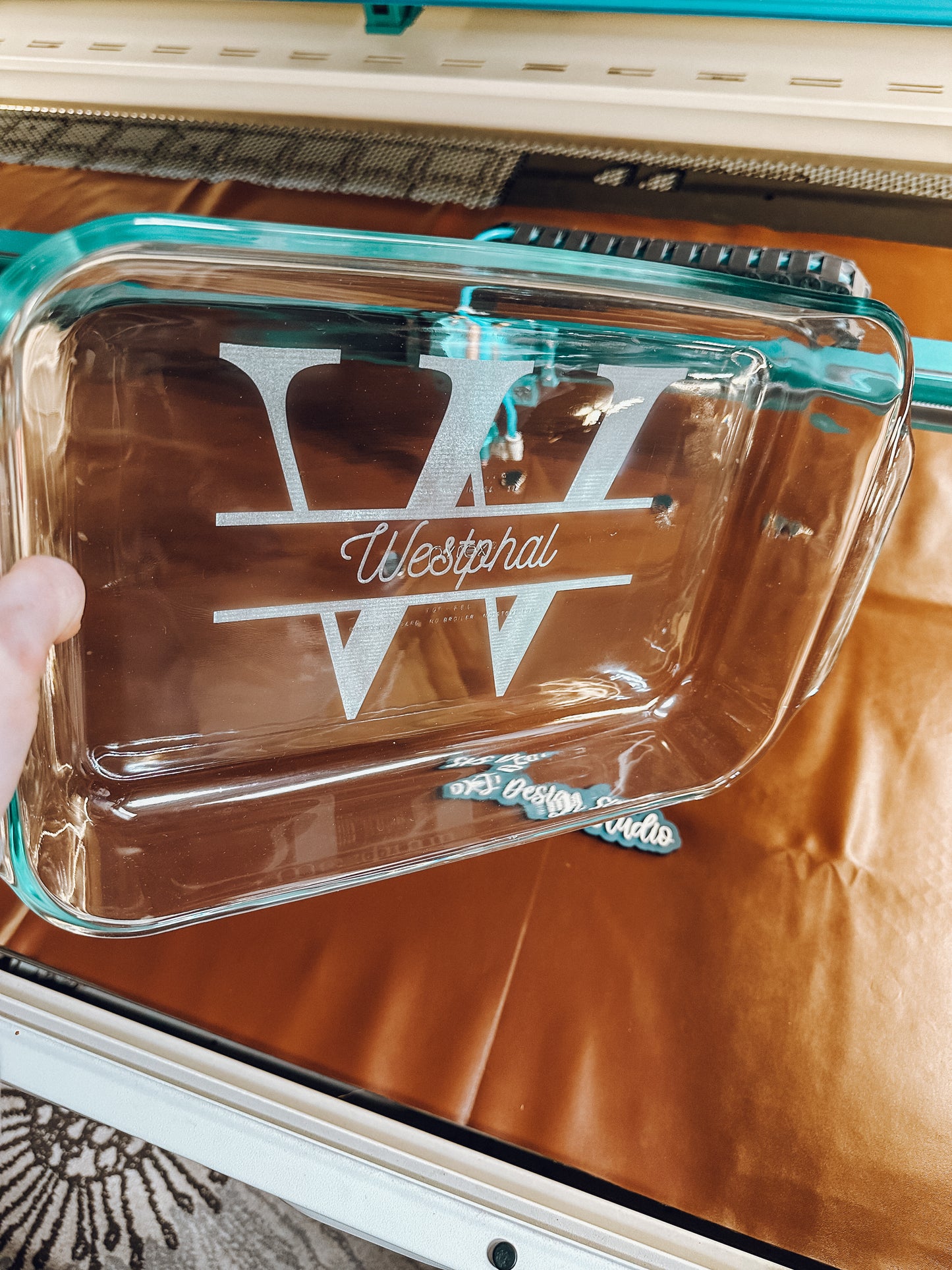 PERSONALIZED Monogram | ENGRAVED | Glass Baking Dish